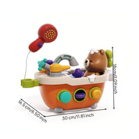 Light-up Bathtub Toy with Shower Head Colorful Musical Bathtub Toy Fun Water Play Set Sensory for Toddlers, Babies