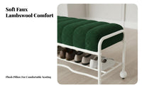 Multi-Functional Padded Shoe Rack Bench Creative Shape Curved Shoe Changing Stool Modern Design Entryway Seating Space-Saving for Boutique Owners, homeowners, Apartment Dwellers, Hallway, Retail shop, Mudroom, Living Room