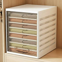 pull-extendable Design Stackable Drawer Box Large Capacity Stackable Drawer Unit Multi-Functional Closet Organizer Compartmentalized for Students, Homeowners, Parents, Wardrobe, Bedroom, Dorm Room, Office