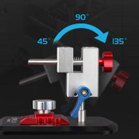 360 Degree Tool Holder Low-Profile Base Rotary Clamp Stand Aluminum Alloy Rotary Tool Clamp for Model Makers