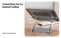 Adjustable Laptop Stand Heat Dissipation Foldable Laptop Riser Ventilated Computer Stand Er Proceed Nomic Design for Study Room