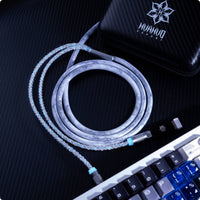 Keyboard Cable with Detachable Metal Aerospace Braided Keyboard Cable with Aerospace Connector for Users