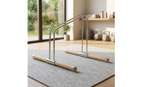Bike Stand with Wooden Rails Non-Slip Indoor Bike Floor Stand Freestanding Bike Parking Rack for Cyclists, Apartment, Living Room, Garage