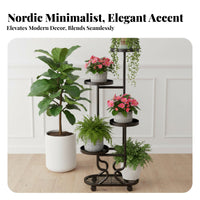 Movable Multi-Tier Plant Stand Floor-Standing Multimulti-story Planter Display Elegant design blossom Pot space-saving rackSaving for Gardeners, Apartment Dwellers, Homeowners, Living Room, Balcony, Bedroom, Corner areas