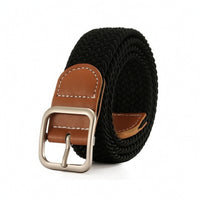 Braided Elastic Belt Comfortable Braided Stretch Belt Stylish Soft for Jeans, Everyday Wear