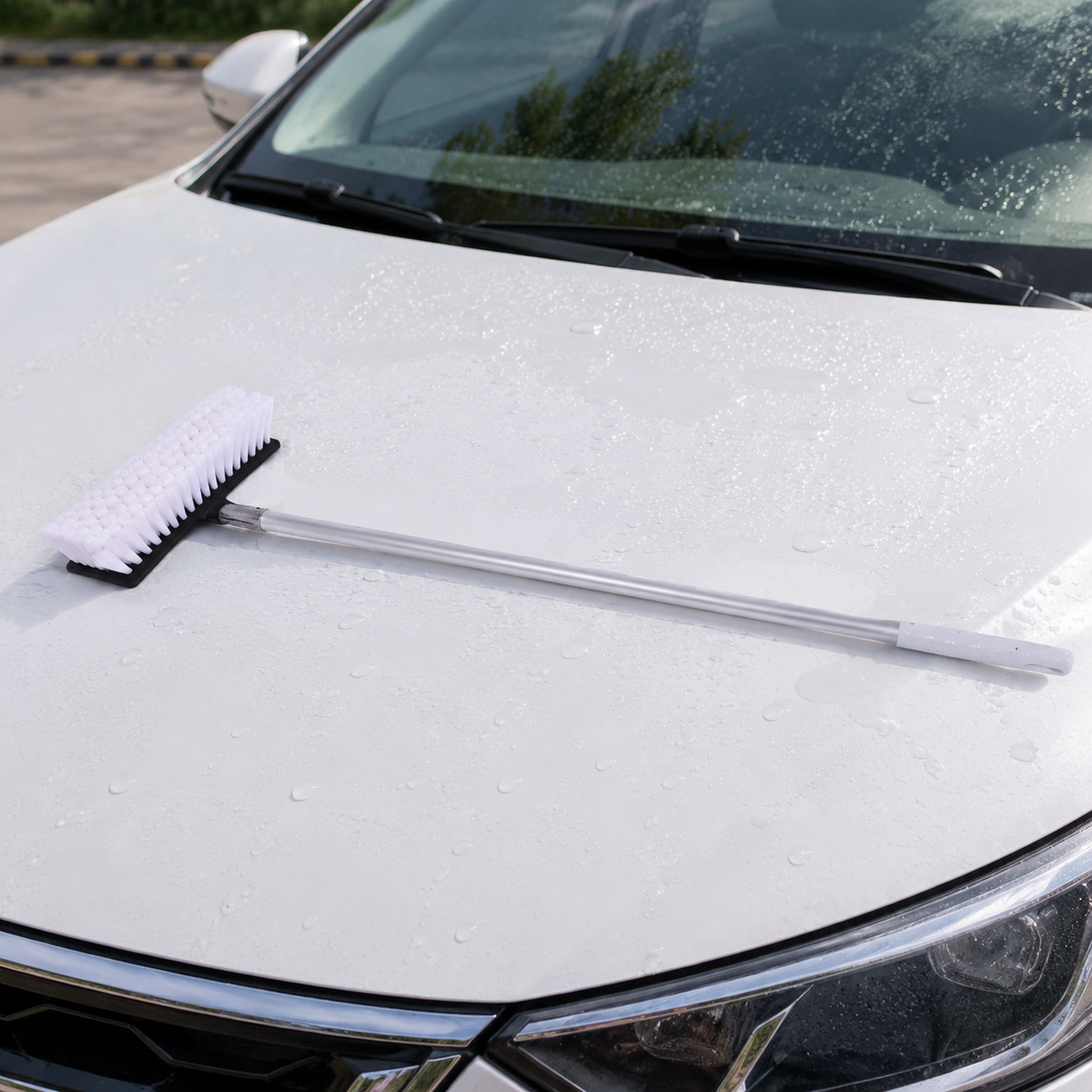 Aluminium Alloy Car Wash Brush 122cm Long Handle Soft Bristle Car Cleaning Brush