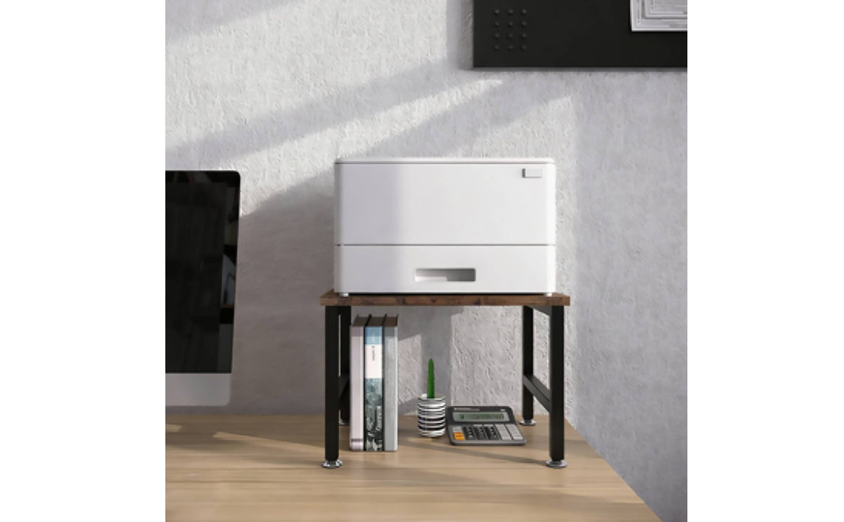 Desktop Printer Shelf Sturdy Construction Desktop Printer Stand Anti-Slip Pads Desk Storage Riser for Study