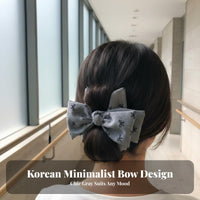 Floral Ribbon Hair Fastener Korean Design Ribbon Grip Fastener Secure Hold Elegant Design for Teenagers