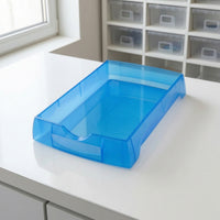 Stackable Storage Tray Shallow Plastic Parts Tray Slim-Profile for Technicians