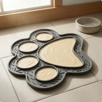 Food-Grade Paw Print Lick Mat Textured Silicone Lick Mat Washable Pet Enrichment Flexible for Dogs