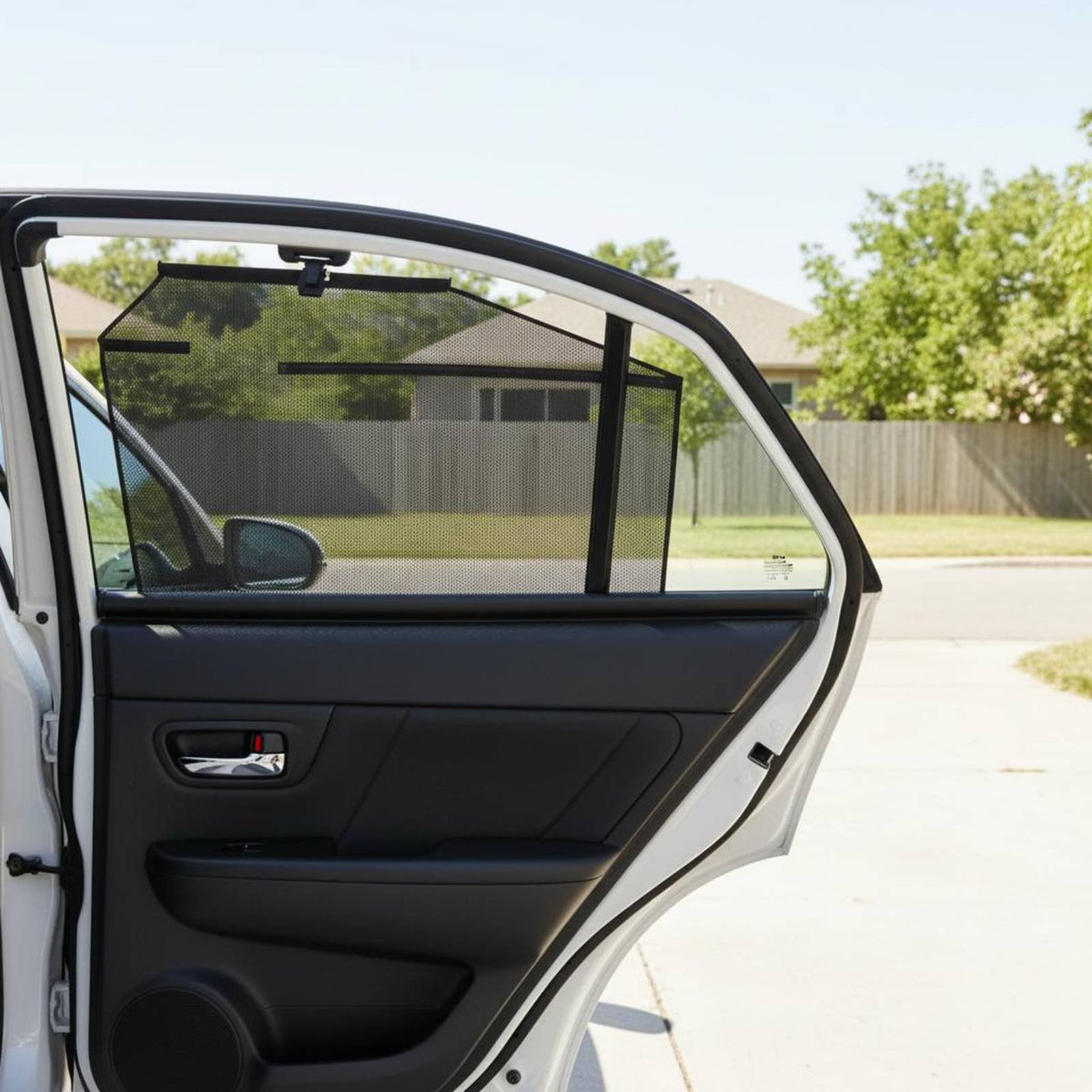 Automatic Lifting Car Window Shade UPF 50+ Automatic Lifting Car Curtain Telescopic Window Curtain Universal Fit