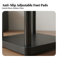 Adjustable Feet Desktop Speaker Stands Minimalist Design Bookshelf Speaker Stand Shock Absorbing Vibration Isolation Stand Heavy Duty for Home Theater Enthusiasts, Audiophiles, Living Room