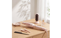 Hair Straightener and Curler 2-in-1 Curling Iron with Brush Attachment Interchangeable Hot Air Brush Ceramic-Coated Styling Tool