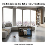 Solid Wood Construction Mobile Tea Table Versatile Design Tea Table Integrated Boiler Ample Storage Space Sturdy and Long-Lasting for Homeowners, Hosts, Adults, Living Room, Balcony, Bedroom, Kitchen