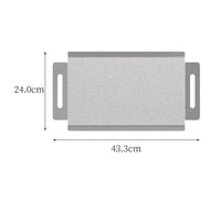 Stainless Steel Serving Tray Food-Grade Platter with Handles for Hosts, Cafe