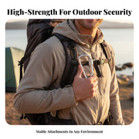 High-Strength Gourd-Shaped Carabiner Long-Lasting Coil Gate Carabiner Lightweight Outdoor Hardware Heavy-Duty for Hikers, Outdoor Enthusiasts, Backpackers, Camping, Hiking, Backpacking, Suspended Bed Setup