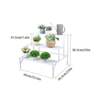 Indoor Outdoor Multi-Tier Plant Stand Space Saving Multi-Tier Plant Shelf Versatile Storage Metal Flower Pot Rack Sturdy & Long-Lasting for Balcony, Living Room, Patio
