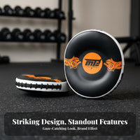 Ultralight Muay Thai Precision Target Lightweight Boxing Hand Target Microfiber Leather Round Striking Pad Shock Absorbing for Combat Artists, Fitness Enthusiasts, Athletes, Training, Gym, Dojo