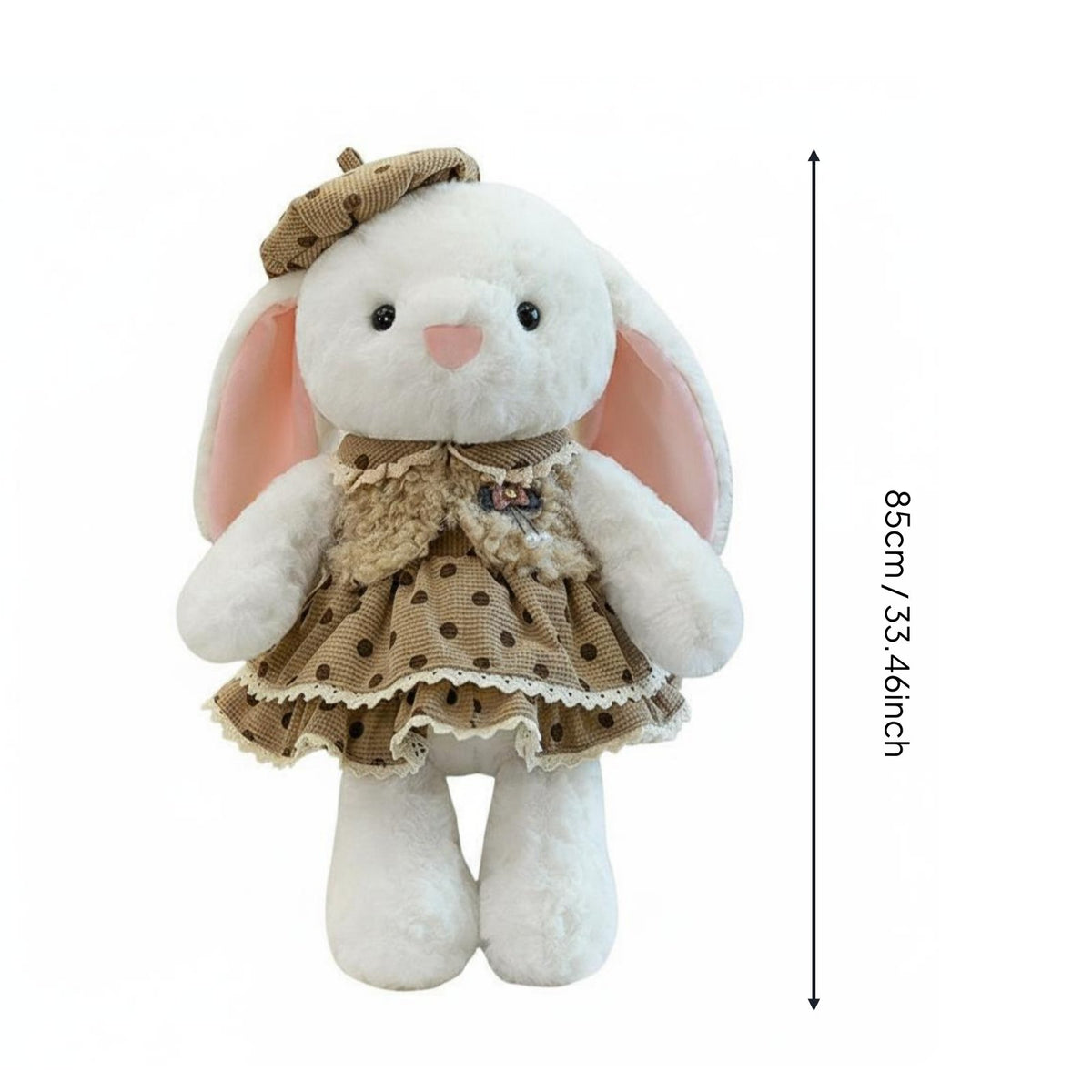 Hat Bunny Doll Birthday Gift Stuffed Hare Toy Soft and Cuddly Bunny Stuffed Animal for Playful Moments