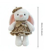 Hat Bunny Doll Birthday Gift Stuffed Hare Toy Soft and Cuddly Bunny Stuffed Animal for Playful Moments