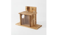 Squirrel Feeder Wall-Mounted Squirrel Feeder Box Wooden Outdoor for Squirrels, Garden, Yard