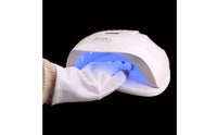 Open Fingertips Fingerless Manicure Gloves Polyester Fingerless Nail Gloves Stitched Edges Nail Lamp Glove Soft Material