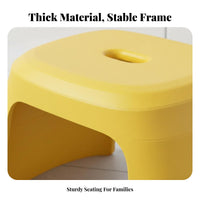 Non-Slip Feet Stackable Utility Seat Rounded Corners Step Stool Heavy-Duty Household Furniture Thickened Construction for Children, Adults, Family, Bathroom, Entryway, Living Room, Kitchen