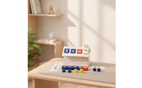 Wooden House Toy with Tiles Fine Motor Shape Sorter House Color Matching