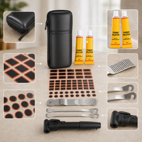 Bicycle Repair Kit with Glueless Patches, Pump, Wrench, and Multi-tool Set for Road and Mountain Bikes