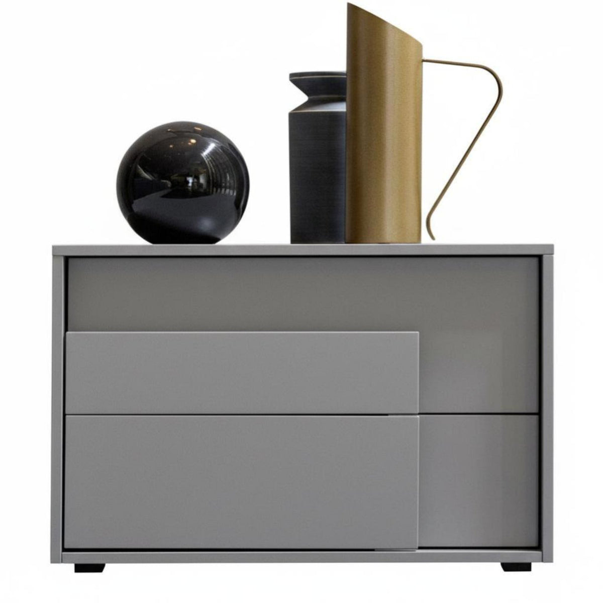 Minimalist Design Bedside Storage Cabinet Modern aesthetic Shaped Nightstand Rounded Corners Home Furniture Easy Assembly for Apartment Dwellers, Homeowners, Interior Designers, Bedroom, Small Spaces, Living Room, Office