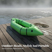 1 Person Inflatable Kayak Small Inflatable Fishing Boat Single Person Packraft Long-Lasting Portable Fishing Boat for Waterway S