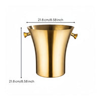 Stainless Steel Ice Bucket Thickened Stainless Steel Champagne Bucket Heavy Duty Large Capacity Beverage Chiller for Bar, Ktv