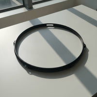 Black Drum Hoop with Six Holes Long-Lasting 6-Hole Drum Hoop Solid Counterhoop Heavy-Duty for Drummers