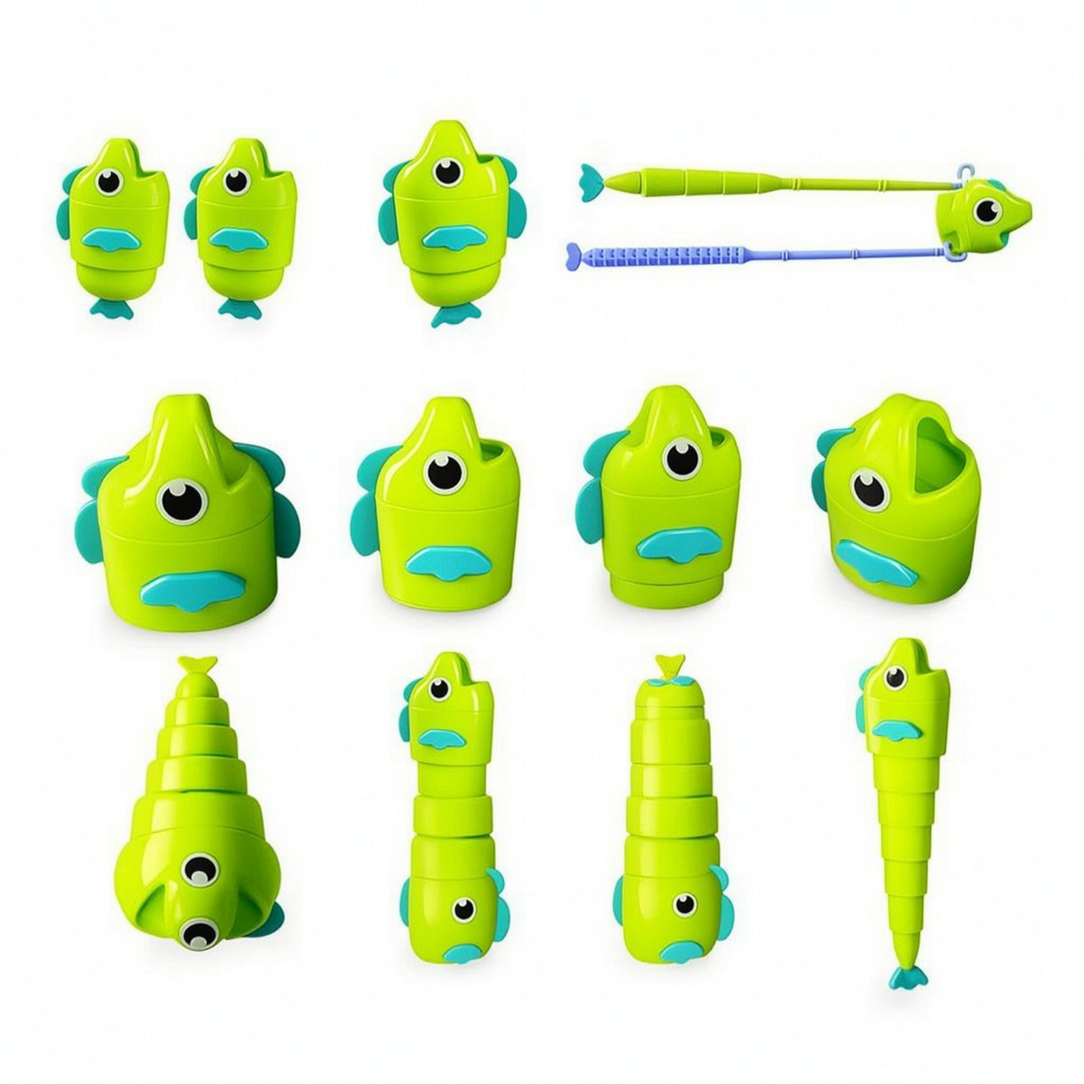 Fishing Game with Rod Plastic Tabletop Fishing Game Screen-Screen-freeLike for Children, Playroom, Classroom
