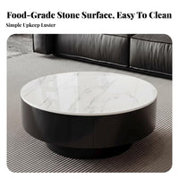 2 Pieces Internal Storage Round Nesting Tables Scratch Resistant Round Nesting Drum Stands Multipurpose Use Coffee Table Set Easy to Clean for Homeowners, Apartment Dwellers, Interior Designers, Small Areas, Lounge Area, Bedroom, Office