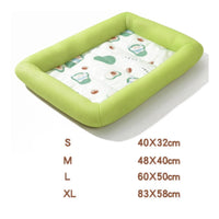Breathable Bolstered Pet Mat Padded Self Cooling Mat Quilted Cat Cooling Bed Soft for Pets, Dogs, Cats, Summer, Floor, Crates