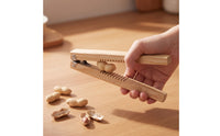 Shelling Tool Handheld Peanut Sheller Lever-Style Wooden Nut Cracker for Snackers, Kitchen, Tabletop