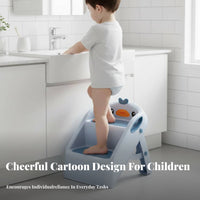 Anti-Slip 2-Step Standing Aid Stable Structure 2-Step Duck Stool Sturdy Construction Child Care Product Promotes Independence for Toddlers, Children 1-4 Years, Parents, Bathroom, Counter-Height Helping, Toilet Training, Playroom