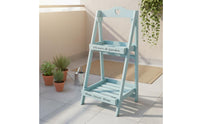 Farmhouse Design 2 Tier Flower Stand Multi Layer Wood Plant Stand Stable Structure Wooden Plant Shelf Indoor Outdoor Use for Garden, Patio