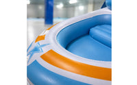 Backrest Inflatable Boat Raft Raised Seat PVC Buoyant Boat Blue and White Water Craft