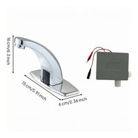 Automatic Sensor Faucet Infrared Sensing Brass Sensor Faucet Water Fixture Battery Powered Curved Spout