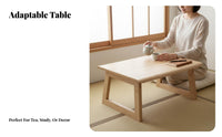 Space-Saving Foldable floor Table Japanese design Foldable floor surface Portable Floor Desk Multi-Functional for Apartment Dwellers, Families with Children, Bay alcove, Small Spaces, Dorm Room, Home Office
