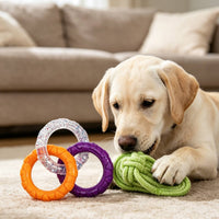 Tug-of-Tug-of-Strength Rope Toy Soft Rubber Rope Gnaw Toy Interactive for Dogs, Young Dogs
