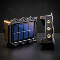 Garden Lights for Outdoor Night Light Use, Solar Lights with Integrated Solar Panel, 2 Pack of IP55 Waterproof Wall Lights, Fence Lights Lamp