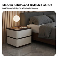 Combination Lock Locking 2-Drawer Cabinet Modern Design 2-Drawer Locking Nightstand Keyless Entry Bedside Table Sturdy Construction for Homeowners, partners, technology aficionados, Next to Bed, Guest Room, Apartment, Home Office