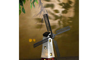 Lighthouse with Wind Turbine Resin Wind Turbine Lighthouse Ornament Stone-Textured Outdoor for Gardeners, Patio, Courtyard