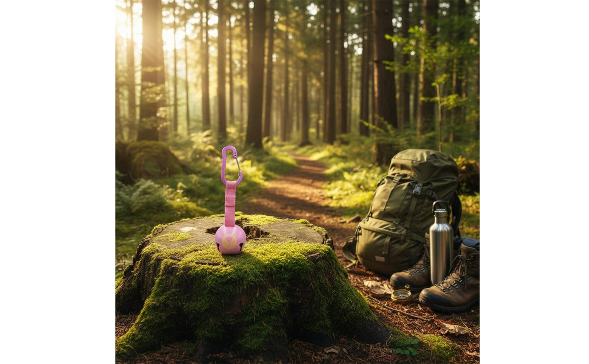 Loud Crisp Sound Bear Bell Easy Attachment Hiking Bear Bell Lightweight Wildlife Warning Device for Hikers, Campers, Backpackers, Backpacking, Camping, Wilderness