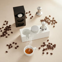 Stable and Long-Lasting Espresso Tamping Station Adjustable Height Portafilter Tamper Stand for Baristas