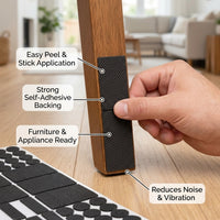 Black Round EVA Foam Adhesive Pads for Furniture, Anti-Collision Foam Pads for Table Protector Cabinet Doors