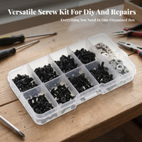 Screw Organizer Box 180-Piece RC Car Screw Kit Hardware Storage Box Assorted for Hobby Workbench